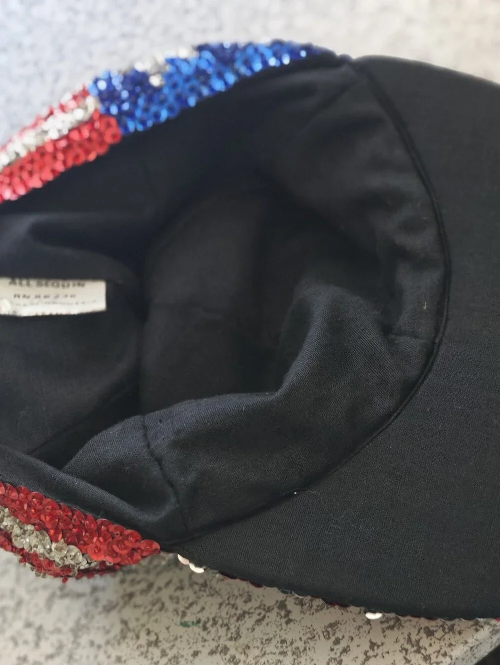 Vintage Ball cap Sequins American Flag 4th Of July - Picture 3 of 3
